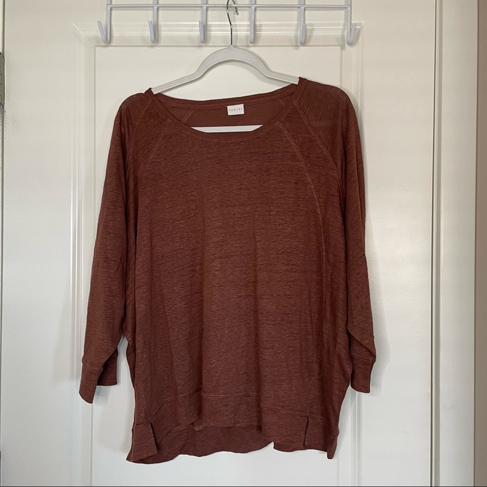 Brown poetry long sleeve